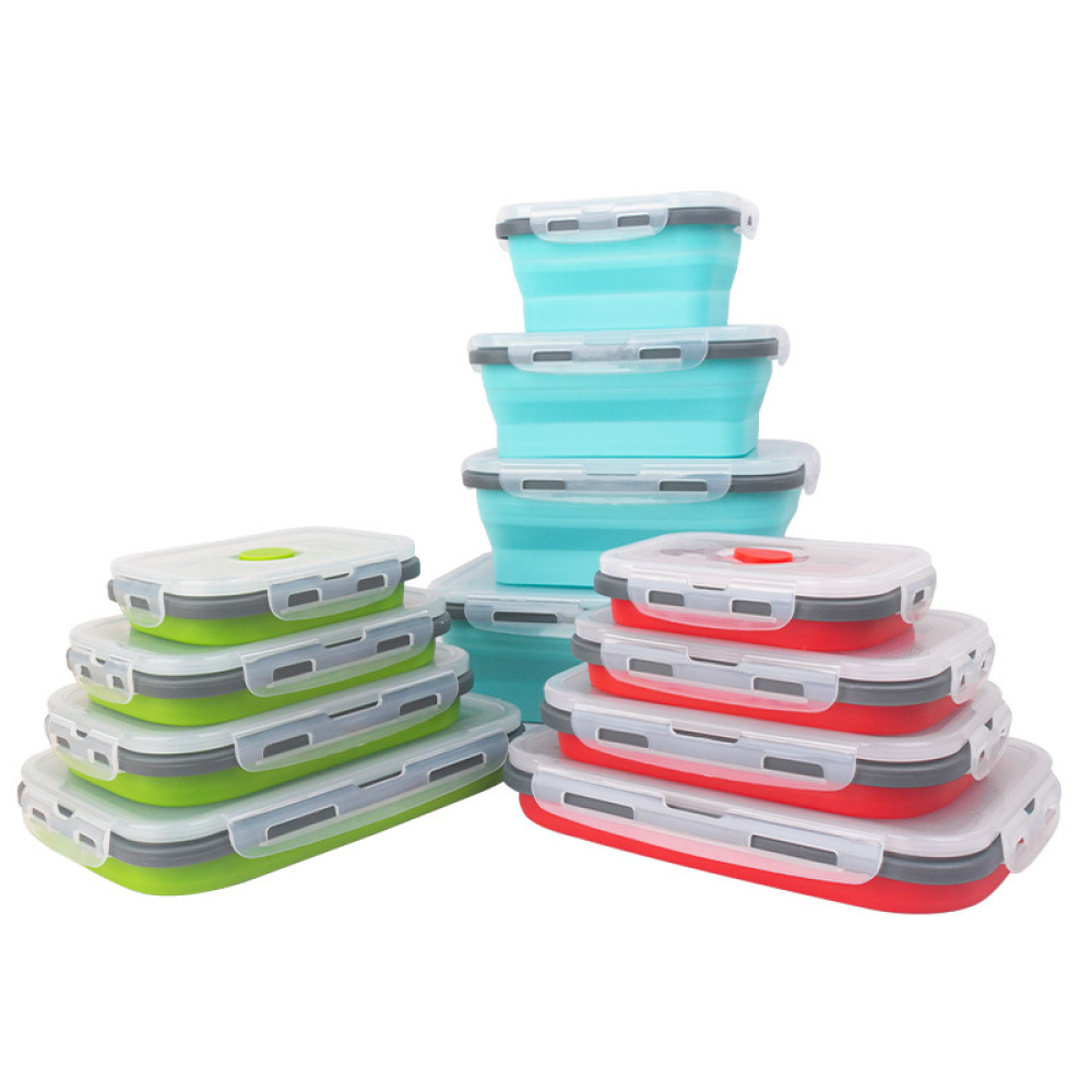Food Storage Non Toxic - Space Saving Collapsible Silicone Food Box