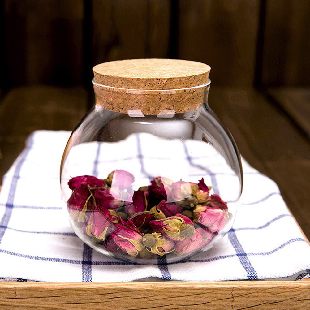 Food Storage Jar Glass - High Quality Glass Canister with Solid