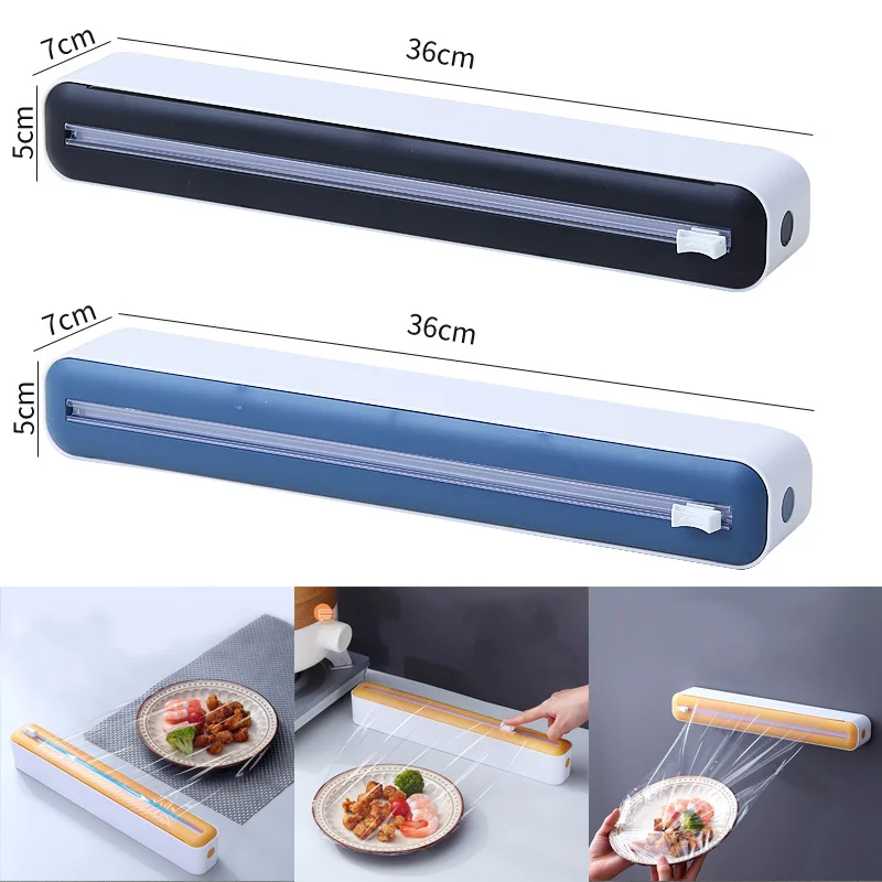 Portion Control Container - Food Film Dispenser Magnetic Plastic Wrap