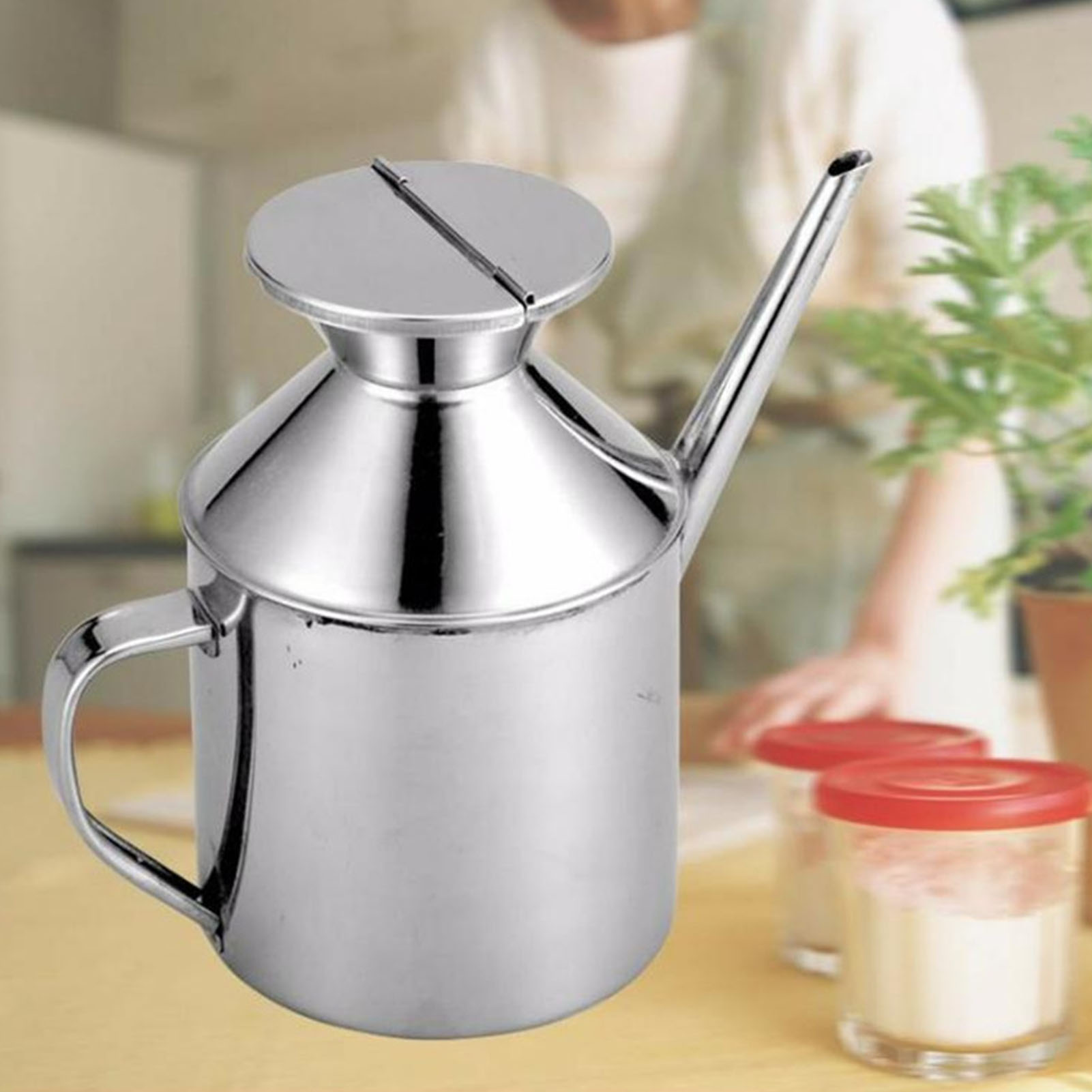 Herb Keeper Container - Stainless Steel Oil Can Multipurpose Oil