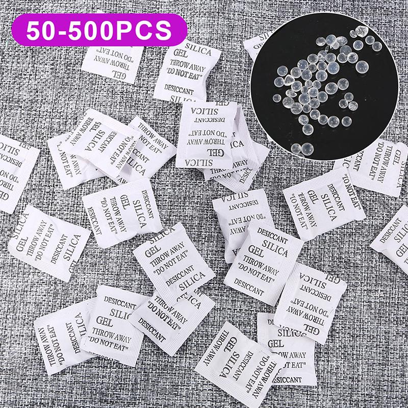 Food Storage Non Toxic - 50-500 Packs Non-Toxic Silica Gel Desiccant