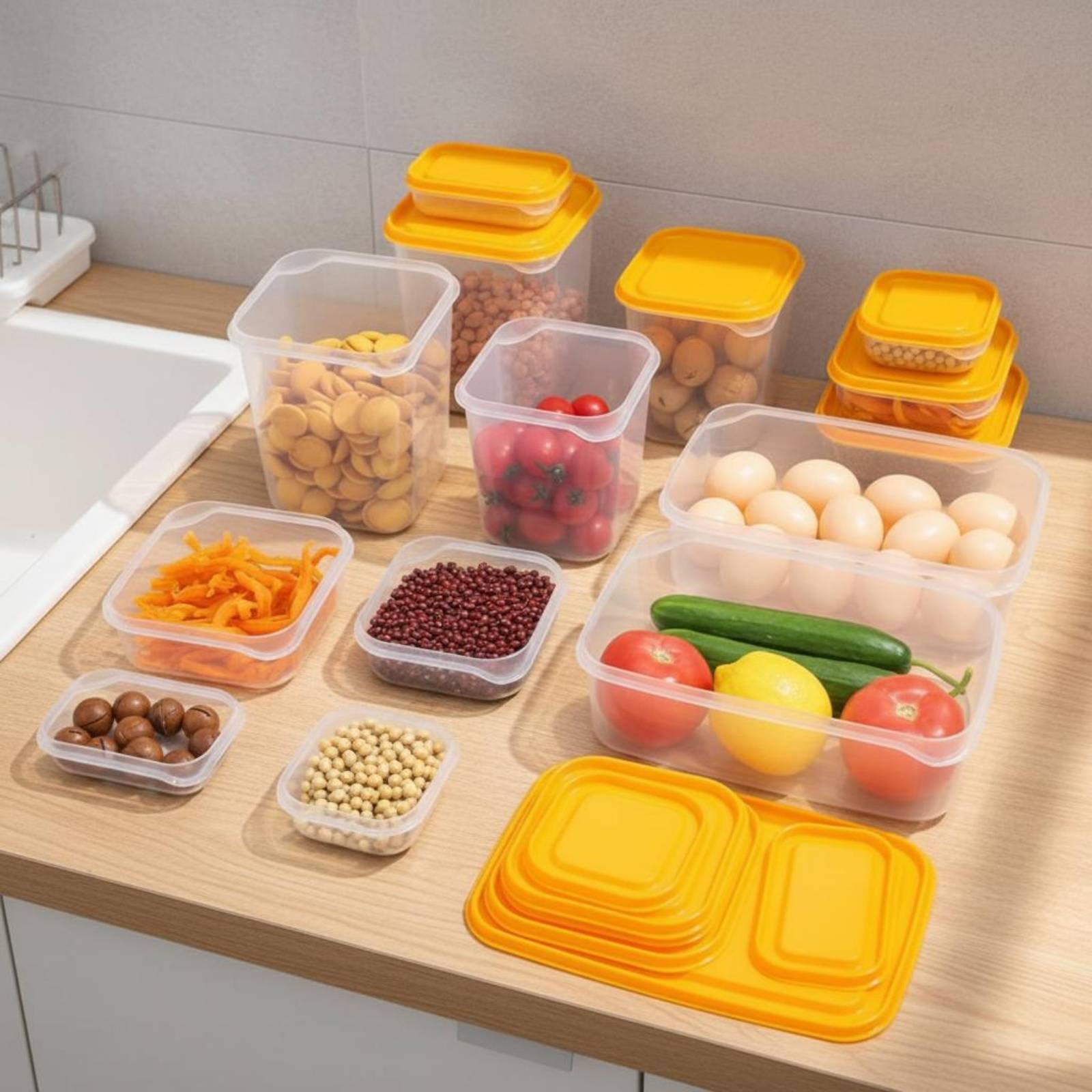 17 Pieces Fridge Storage Box S - огляд і ціна Food Storage Box Plastic