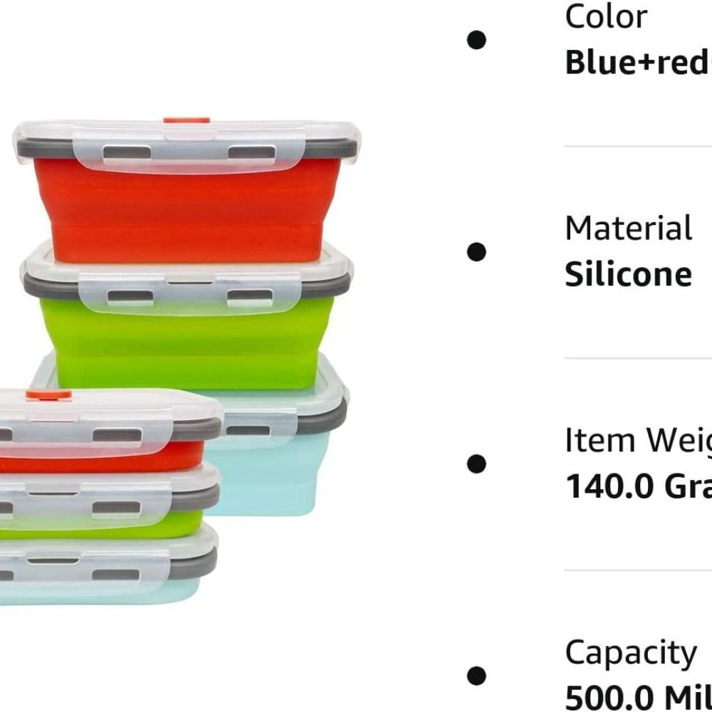 Space Saving Collapsible Silic - огляд і ціна Food Storage Non Toxic