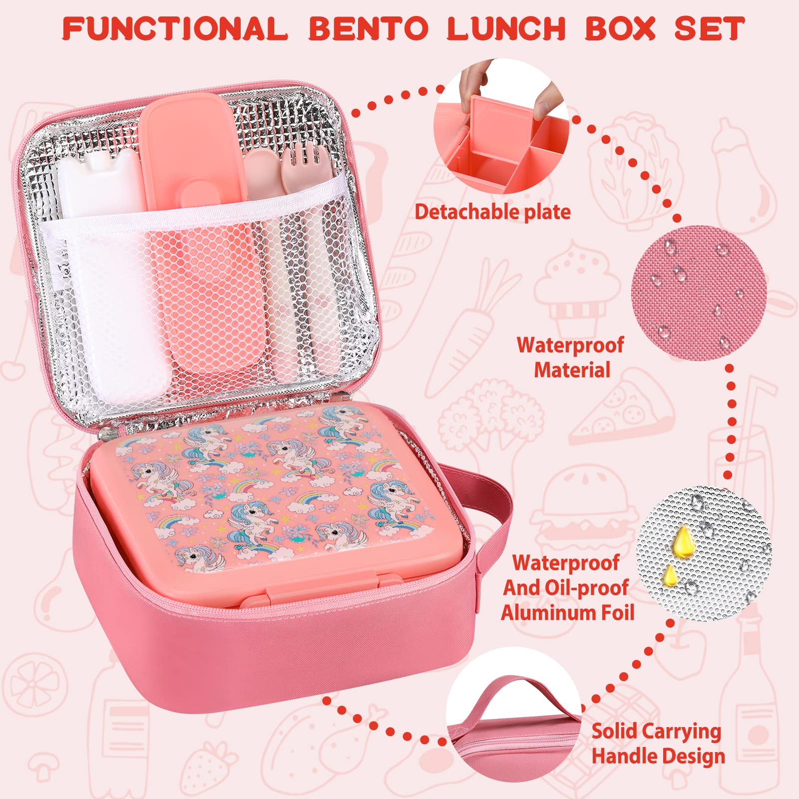 Bento Lunch Box for Kids With  - огляд і ціна Food Storage Vacuum Bags