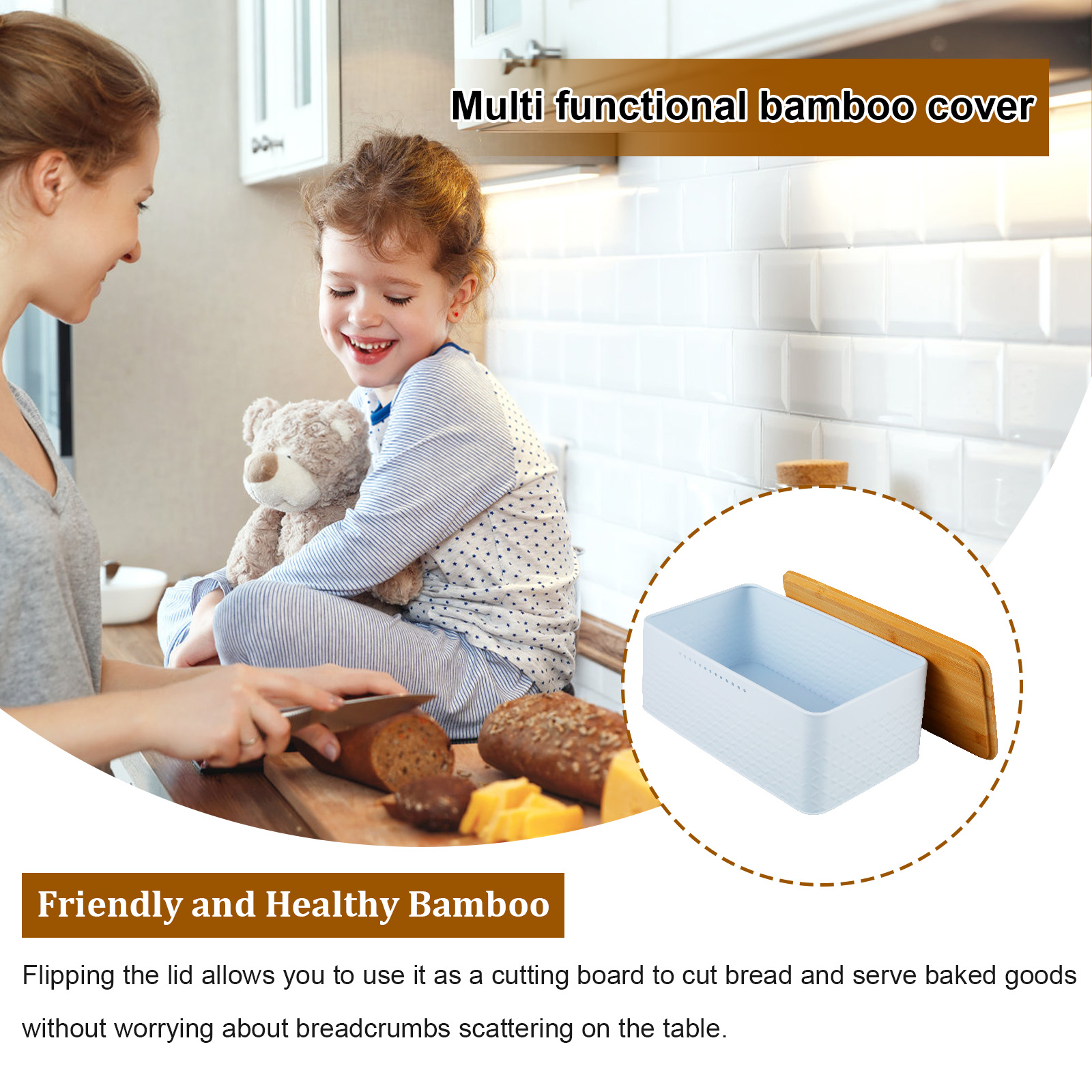 Bread Box with Bamboo Lid Meta - огляд і ціна Bread Box Bamboo