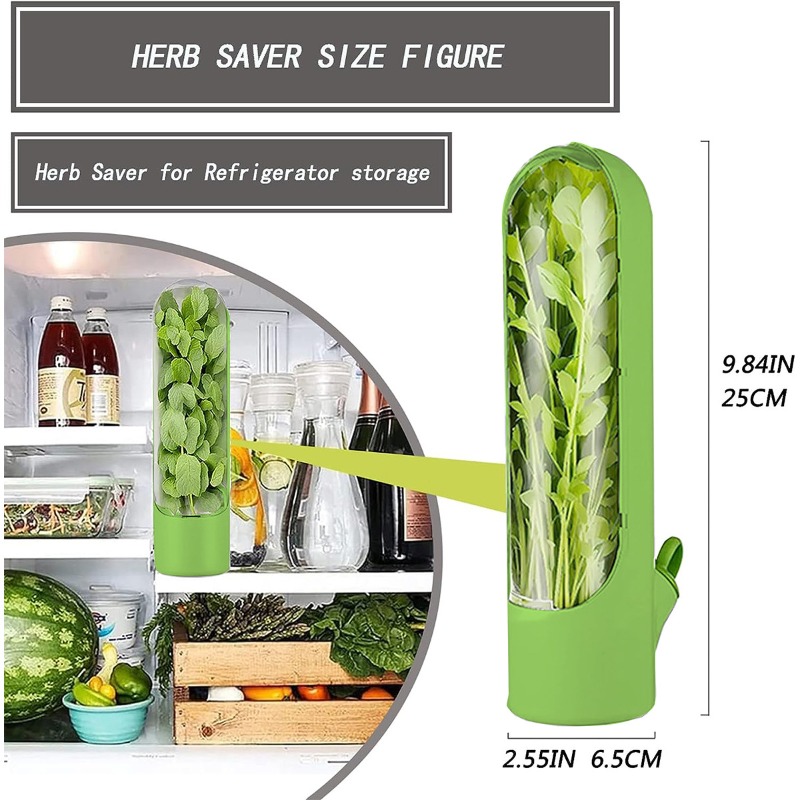 1/2/3PCS Herb Saver Storage Co - огляд і ціна Herb Keeper Container