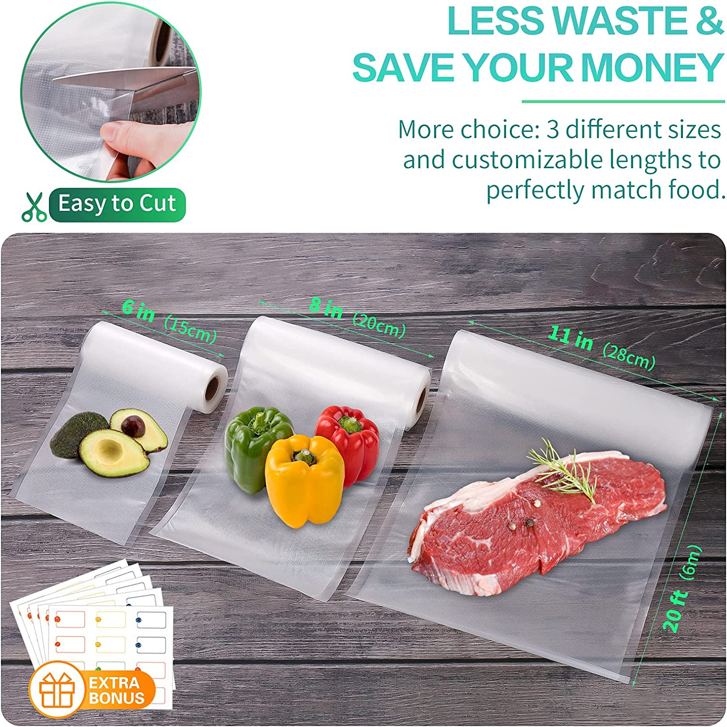 Kitchen Bags For Vacuum Food V - огляд і ціна Food Storage Vacuum Bags