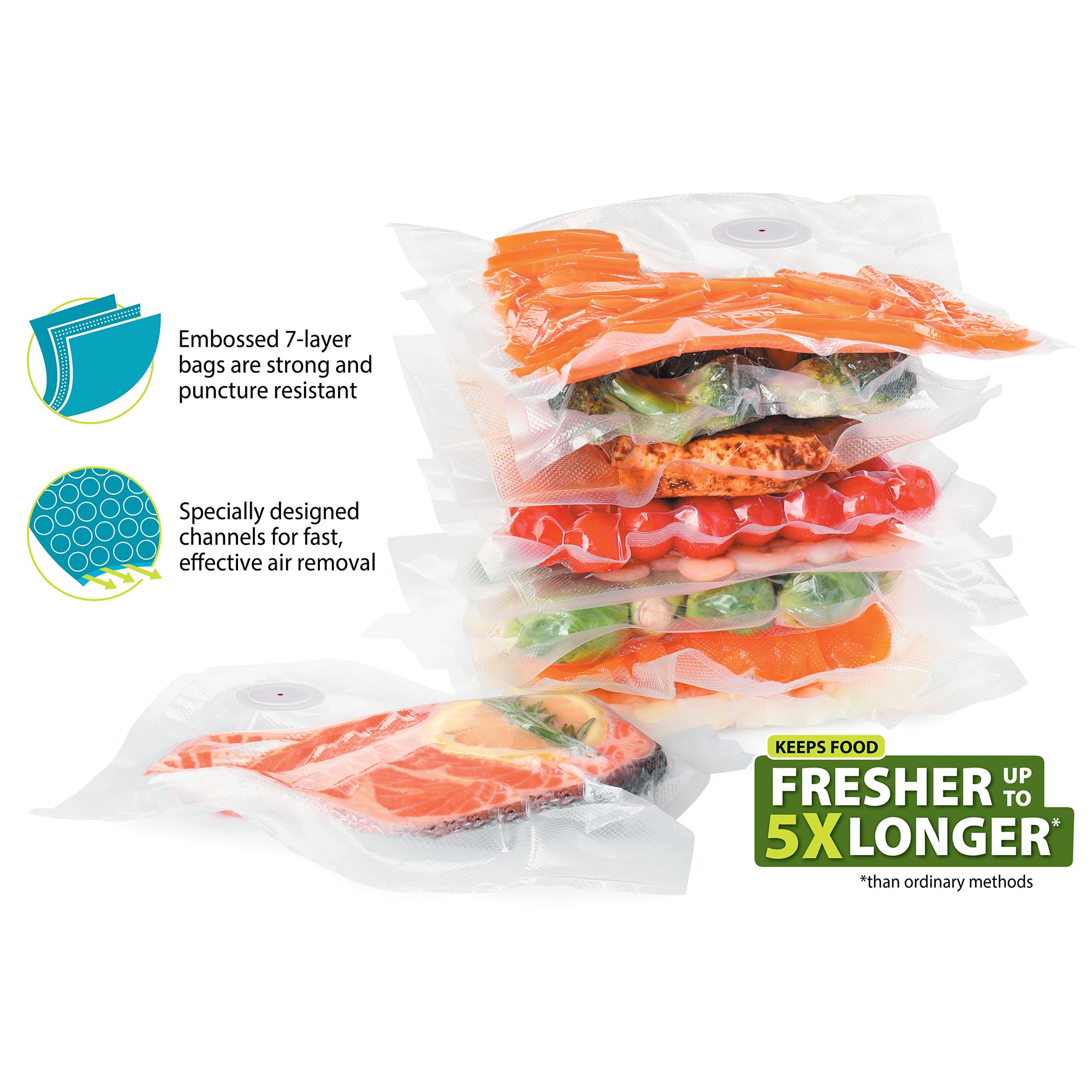 Upgraded Version vacuum food s - огляд і ціна Food Storage Vacuum Bags