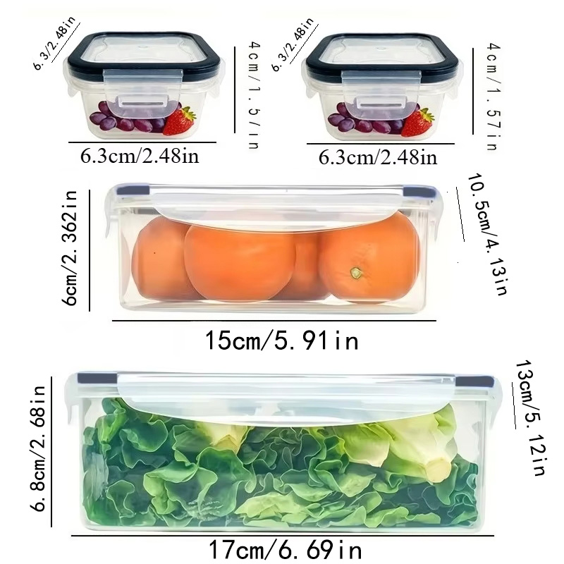 8Pcs Set Includes 4 Containers - огляд і ціна Food Storage Equipment