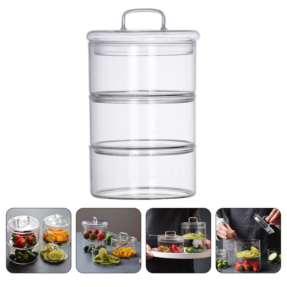 1Set Clear Glass Storage Bowl  - огляд і ціна Food Storage Glass