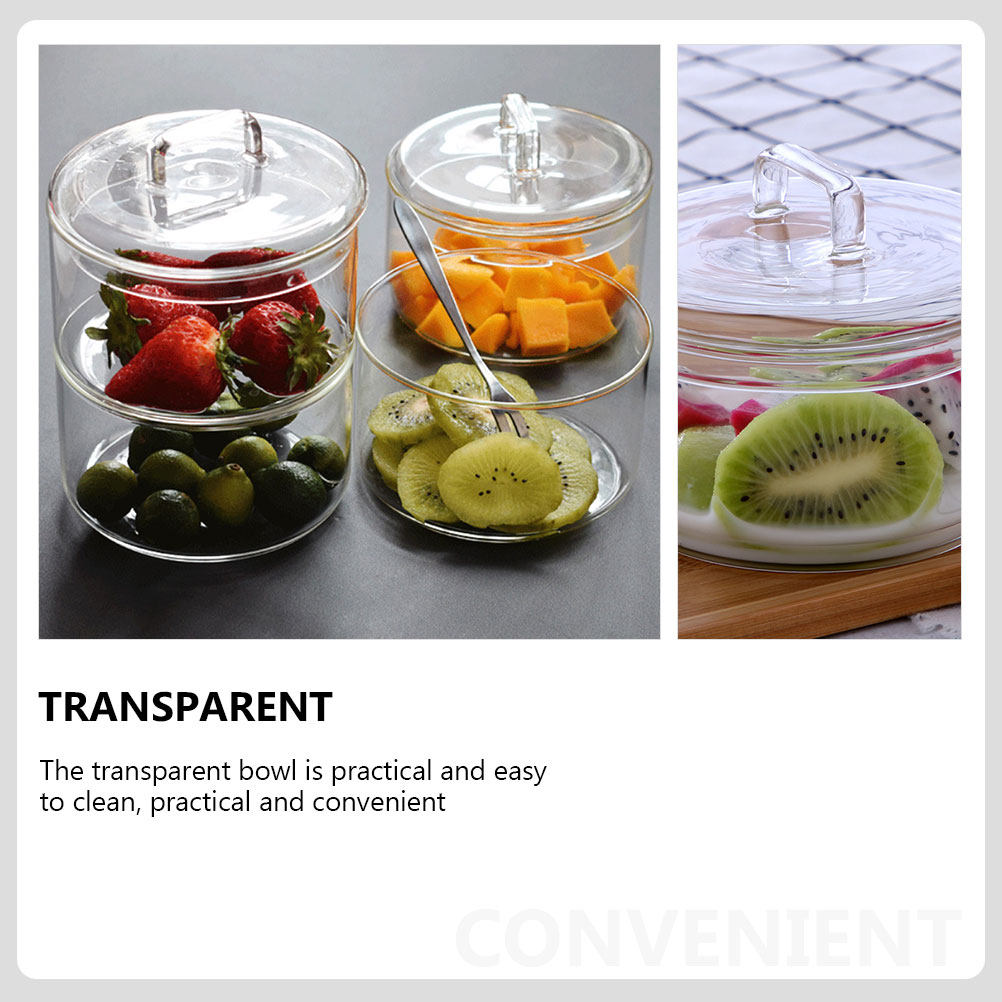 1Set Clear Glass Storage Bowl  - огляд і ціна Food Storage Glass