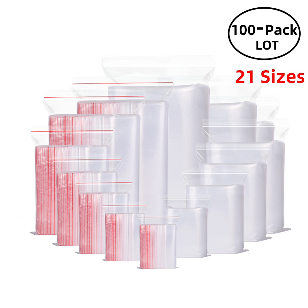 100PCS/Pack Resealable Zip Loc - огляд і ціна Food Storage Vacuum Bags
