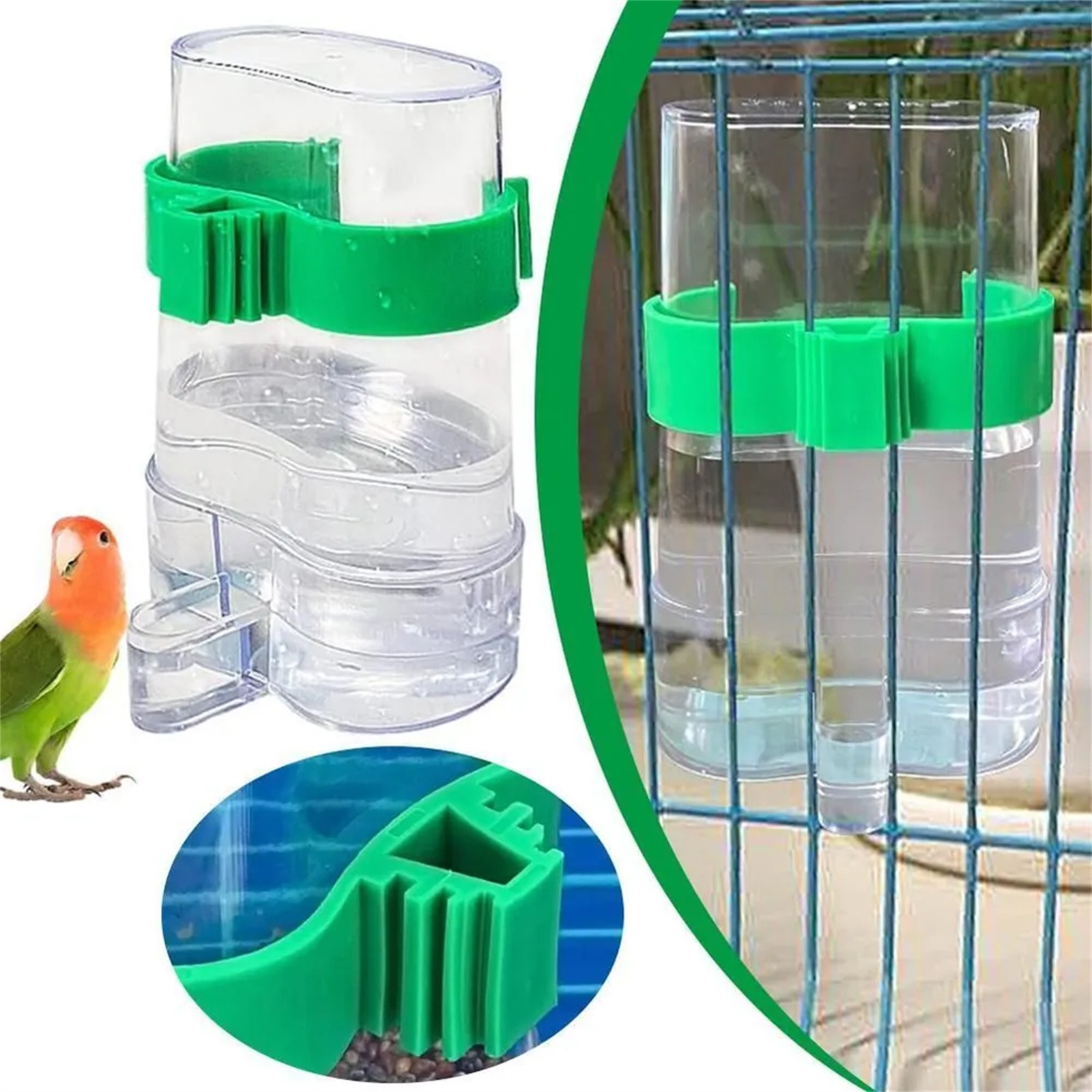 Bird Water Drinker Feeder Cont - огляд і ціна Portion Control Container