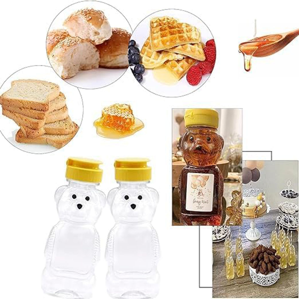 2PCS Plastic Bear Honey Bottle - огляд і ціна Condiment Squeeze Bottle