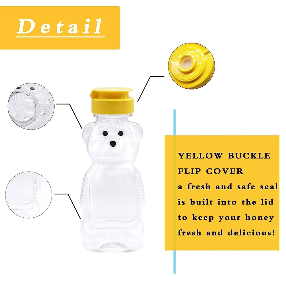 2PCS Plastic Bear Honey Bottle - огляд і ціна Condiment Squeeze Bottle
