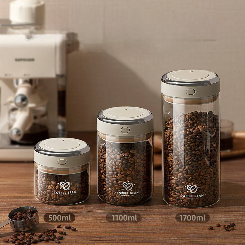 500/1100/1700ml Coffee Beans V - огляд і ціна Food Storage Glass