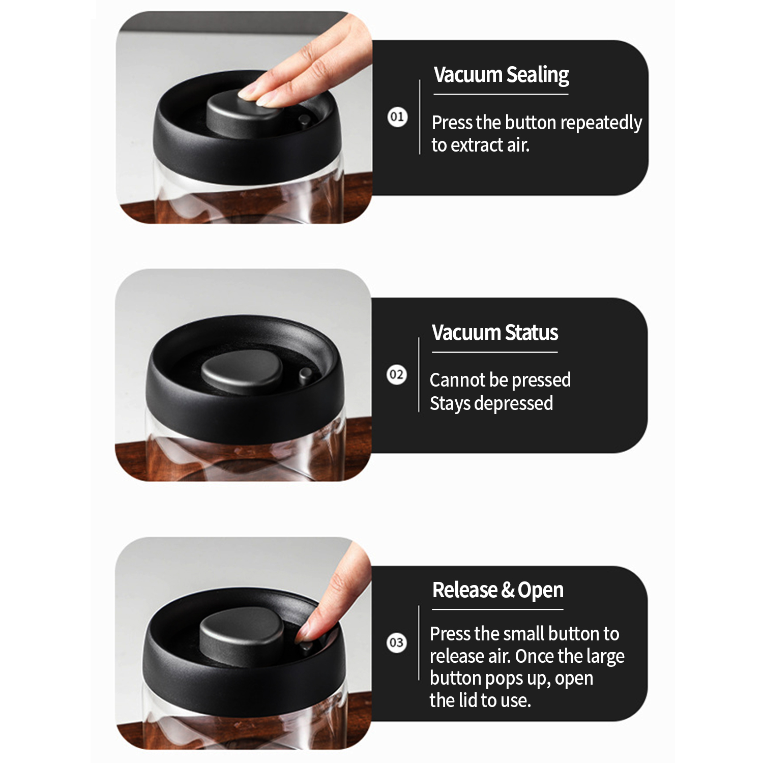 OANKR Vacuum Coffee Canister 5 - огляд і ціна Food Storage Glass