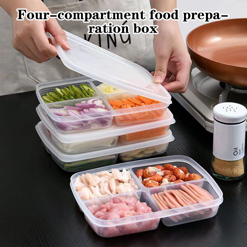 New【4 Grids Plastic Storage Bo - огляд і ціна Food Storage Equipment