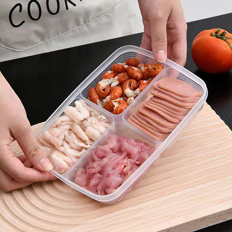 New【4 Grids Plastic Storage Bo - огляд і ціна Food Storage Equipment