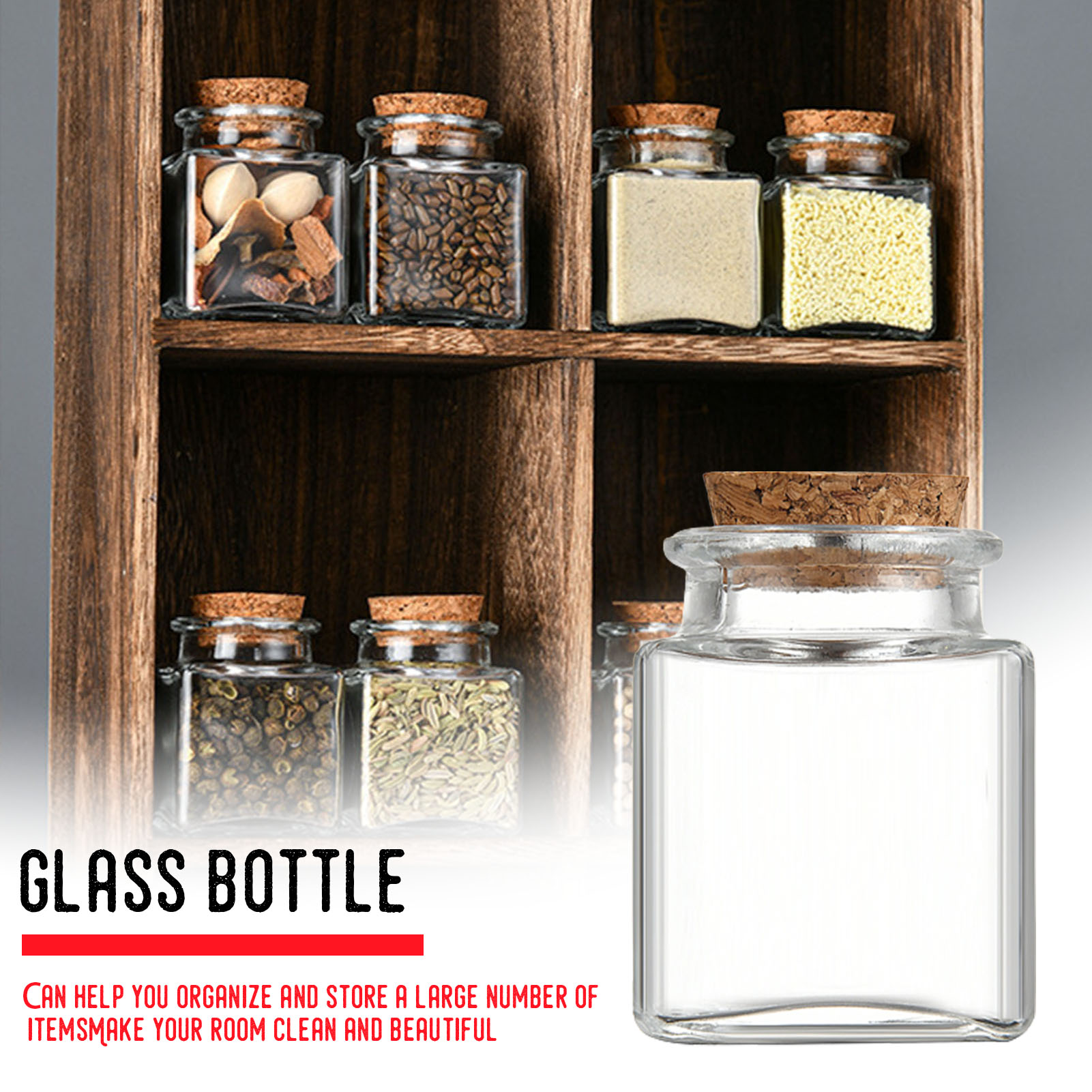 1/5/10Pcs Glass Storage Jars K - огляд і ціна Food Storage Jar Glass