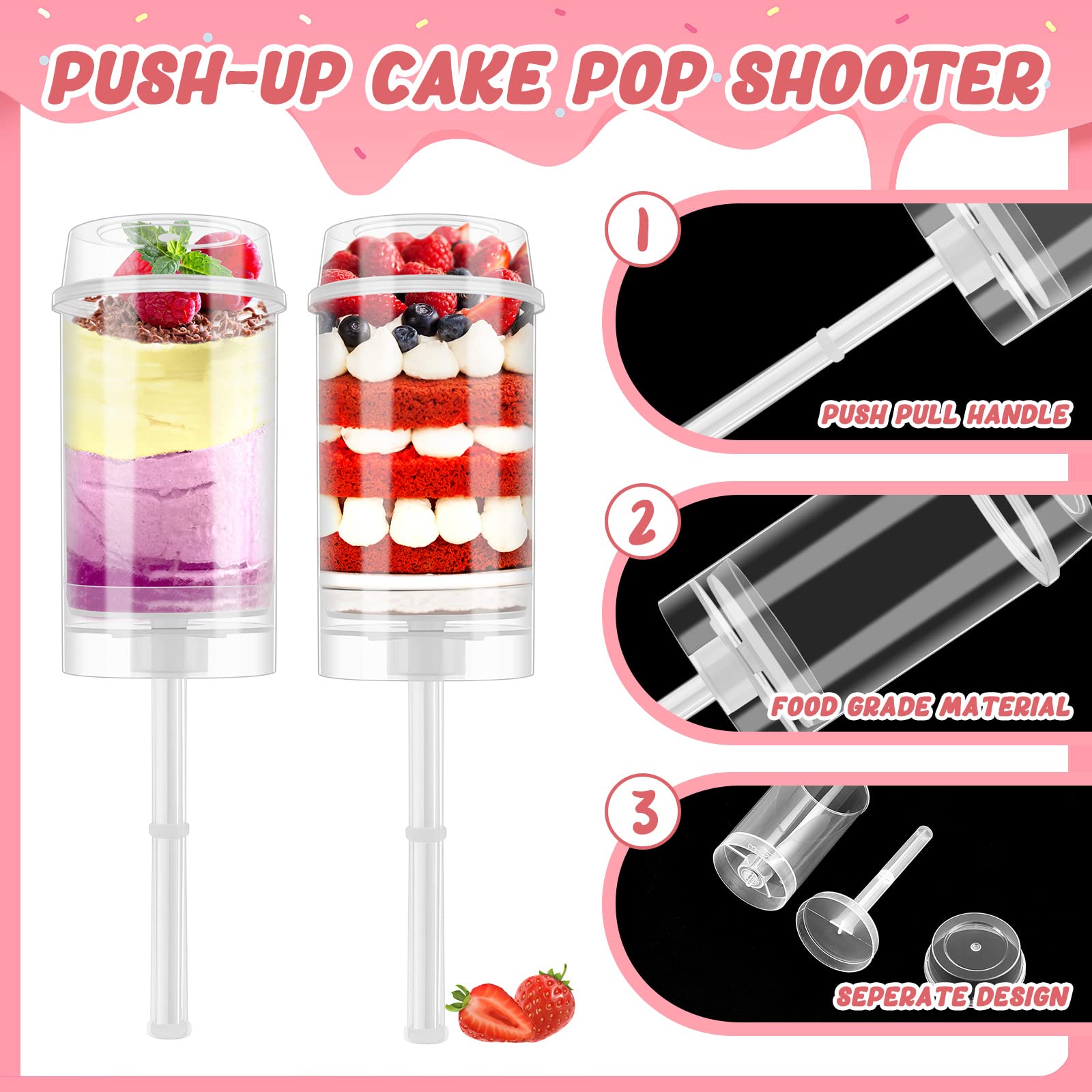 Cake Push Pop Containers with  - огляд і ціна Portion Control Container