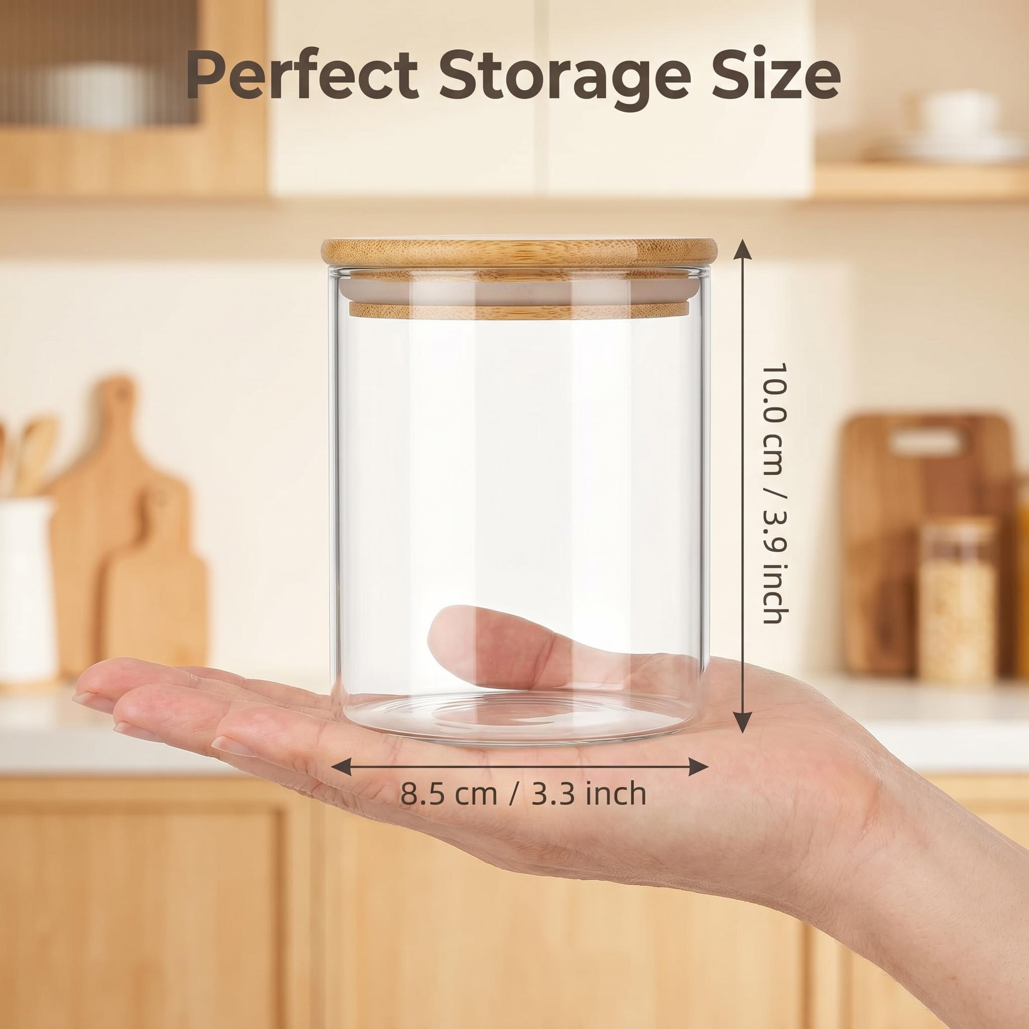9 Pieces Clear Glass Storage C - огляд і ціна Food Storage Jar Glass