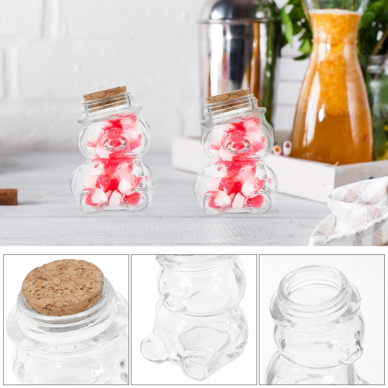 4Pcs Glass Candy Jar Set Trans - огляд і ціна Food Storage Glass