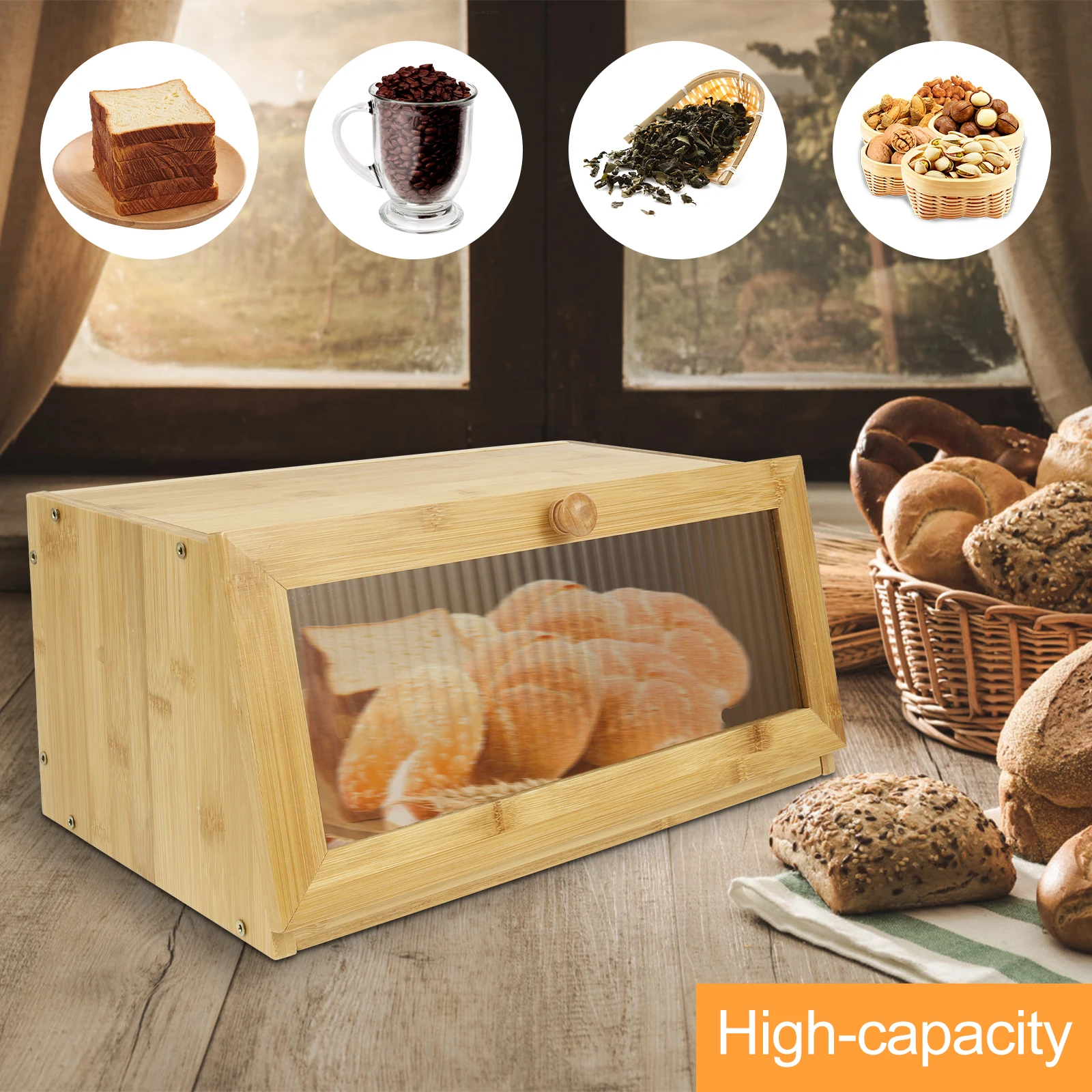 Bamboo Bread Box Kitchen Count - огляд і ціна Bread Box Bamboo