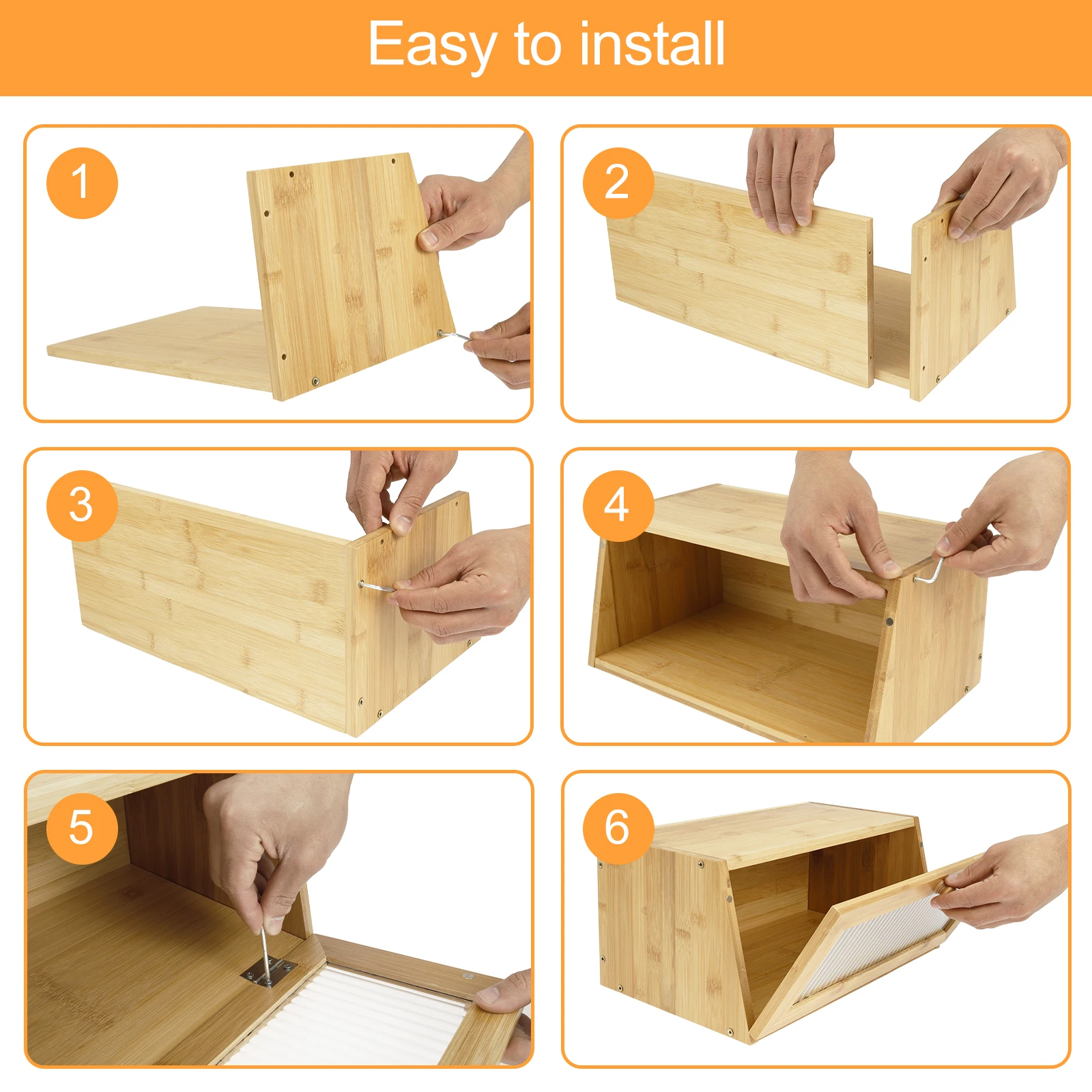 Bamboo Bread Box Kitchen Count - огляд і ціна Bread Box Bamboo