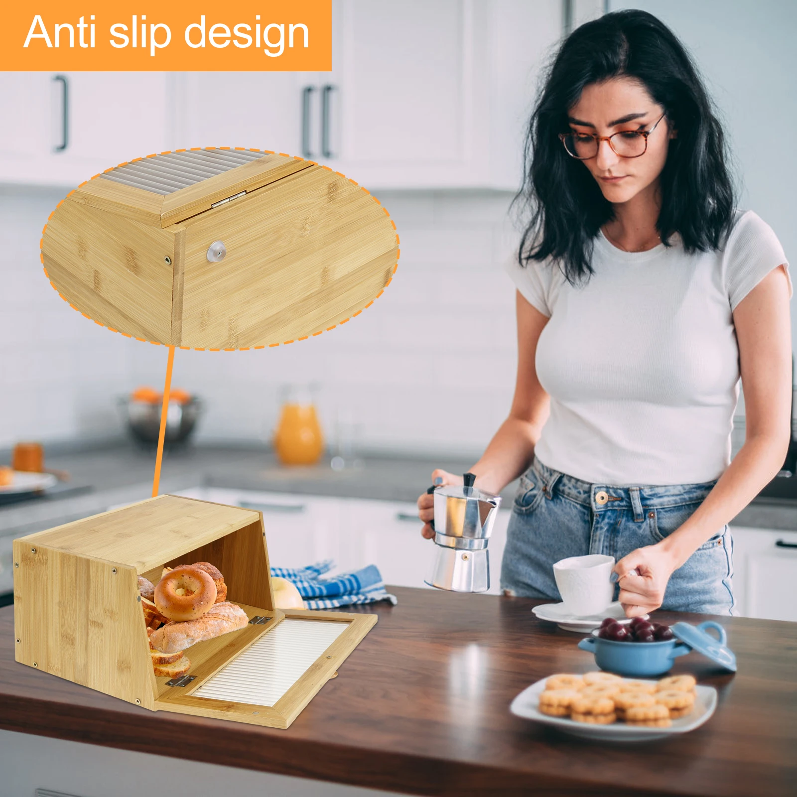 Bamboo Bread Box Kitchen Count - огляд і ціна Bread Box Bamboo