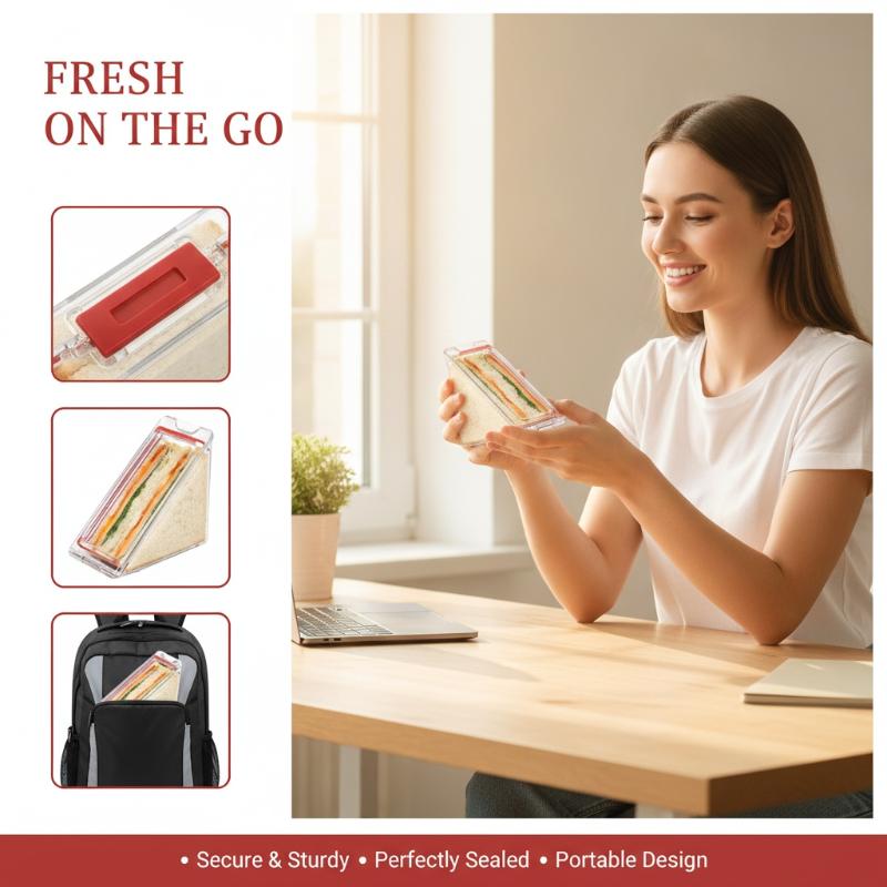 Clear Triangle Sandwich Holder - огляд і ціна Food Storage Non Toxic