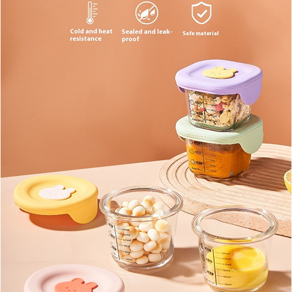 4pack/lot Kids Glass Baby Food - огляд і ціна Food Storage Non Toxic