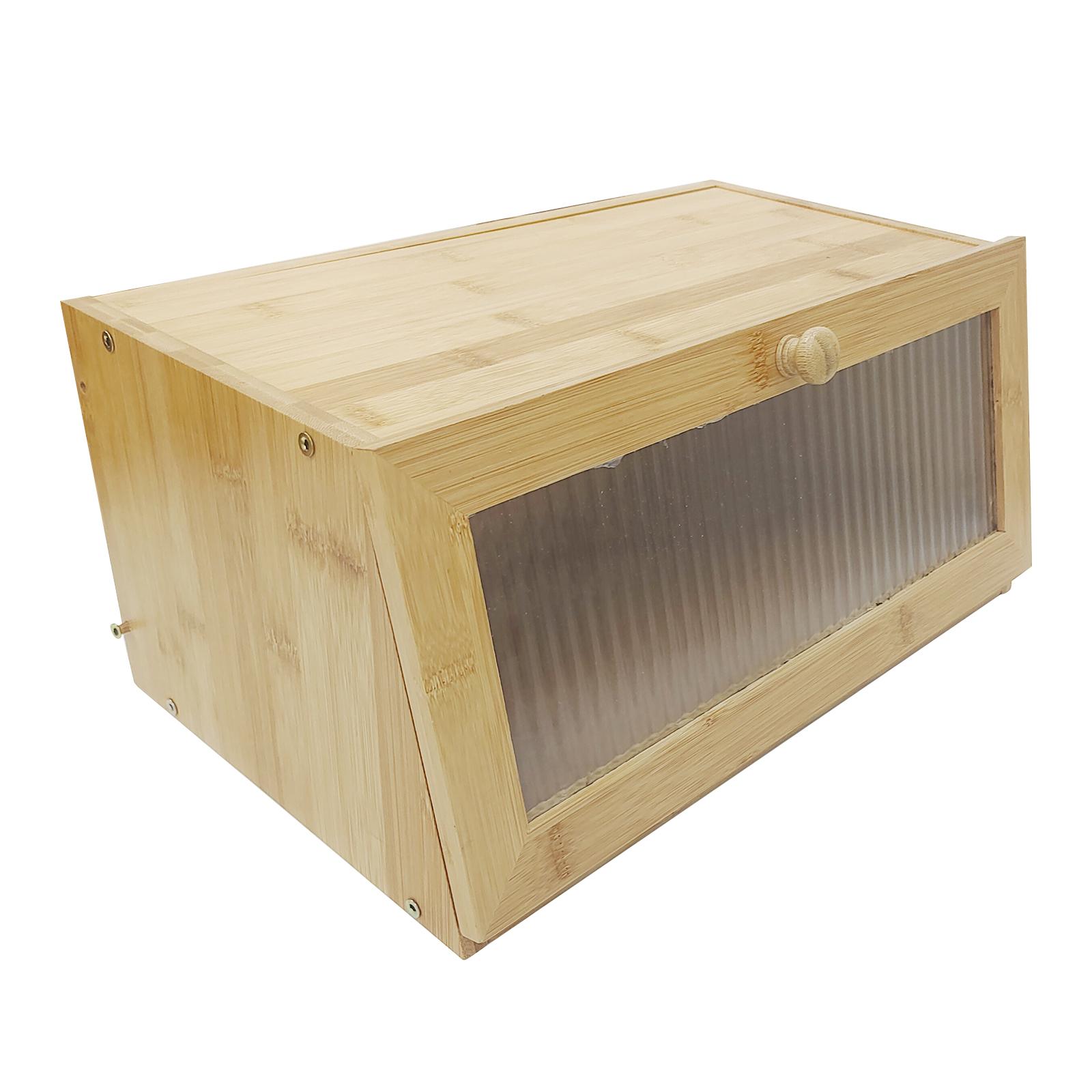 Rectangular Bamboo Bread Bin w - огляд і ціна Bread Box Bamboo