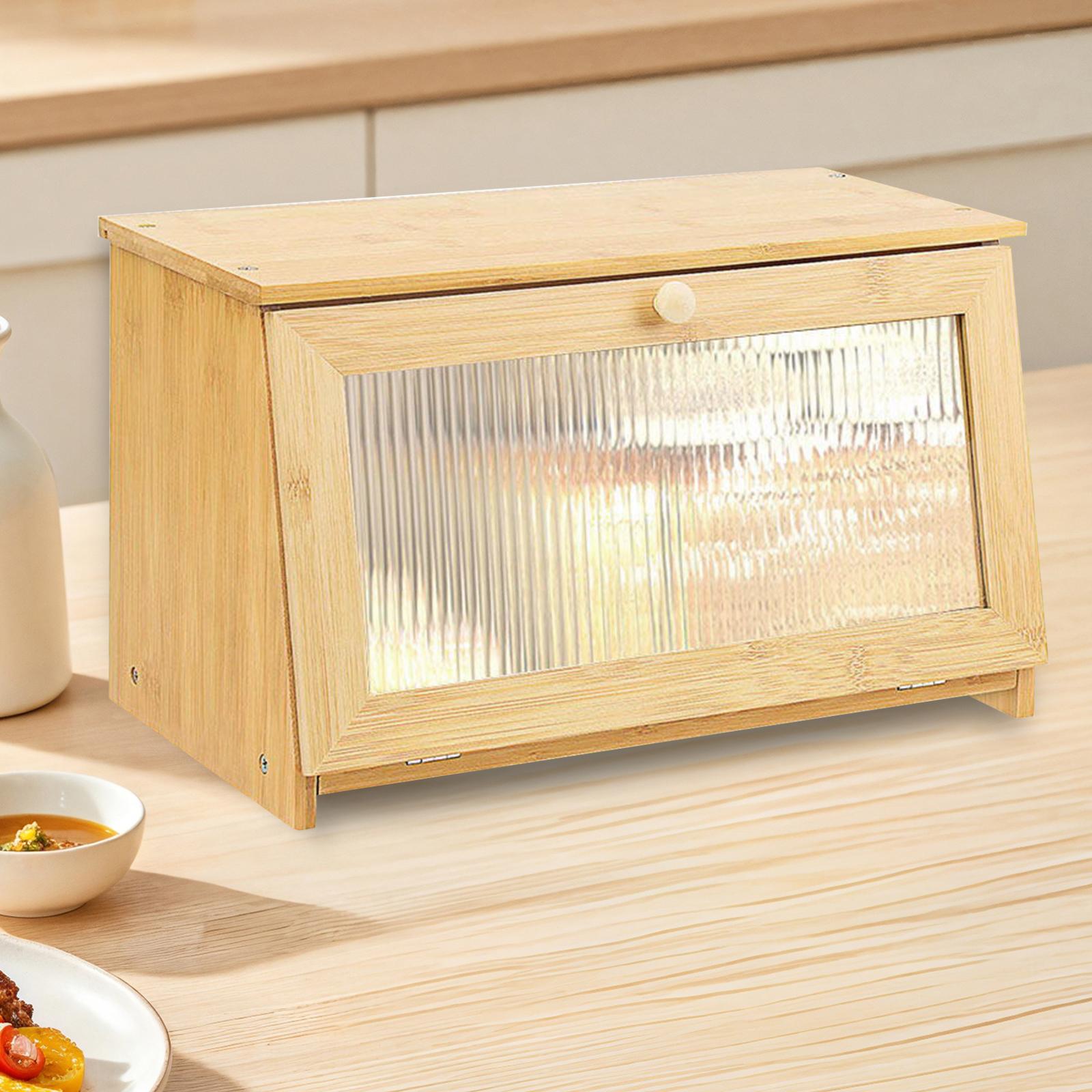 Rectangular Bamboo Bread Bin w - огляд і ціна Bread Box Bamboo